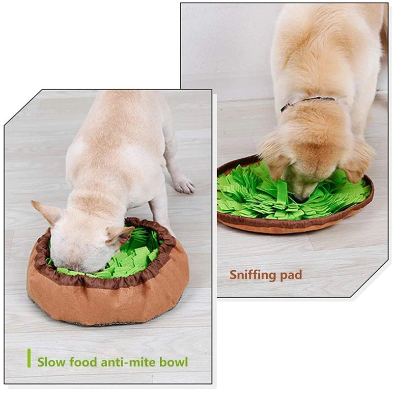 Interactive Pet Snuffle Matt - Portable Nonslip Slow Feeder Encourages Natural Foraging Easy To Clean
