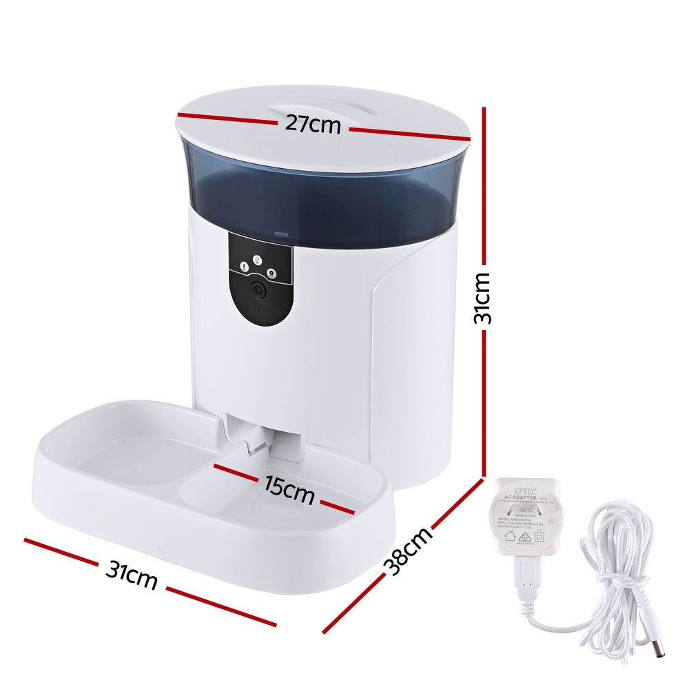 Smart Automatic Pet Feeder with HD Camera & Wi-Fi Control