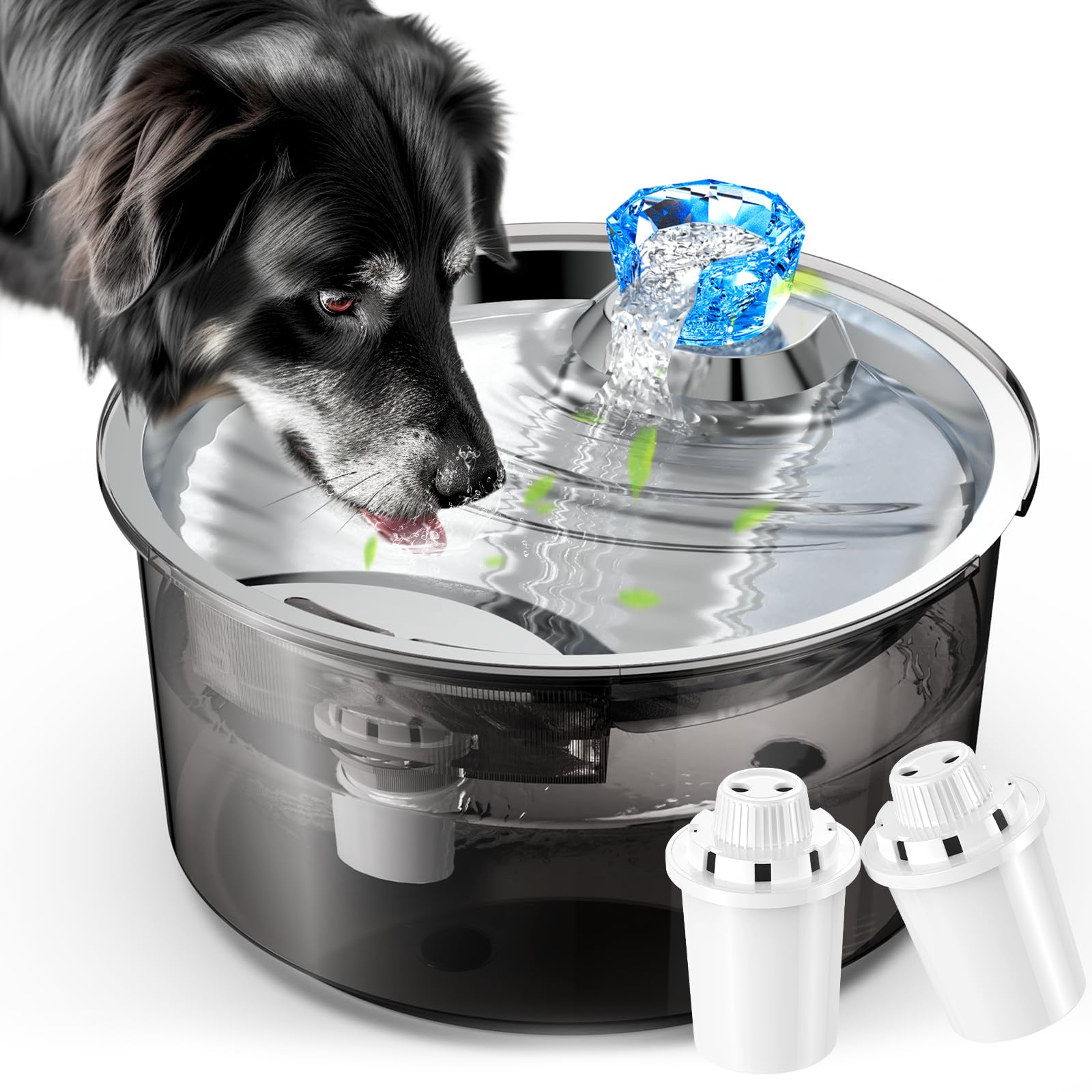 2.6Gal/10L Dog Water Fountain for Dogs & Cats & Multiple Pets-0