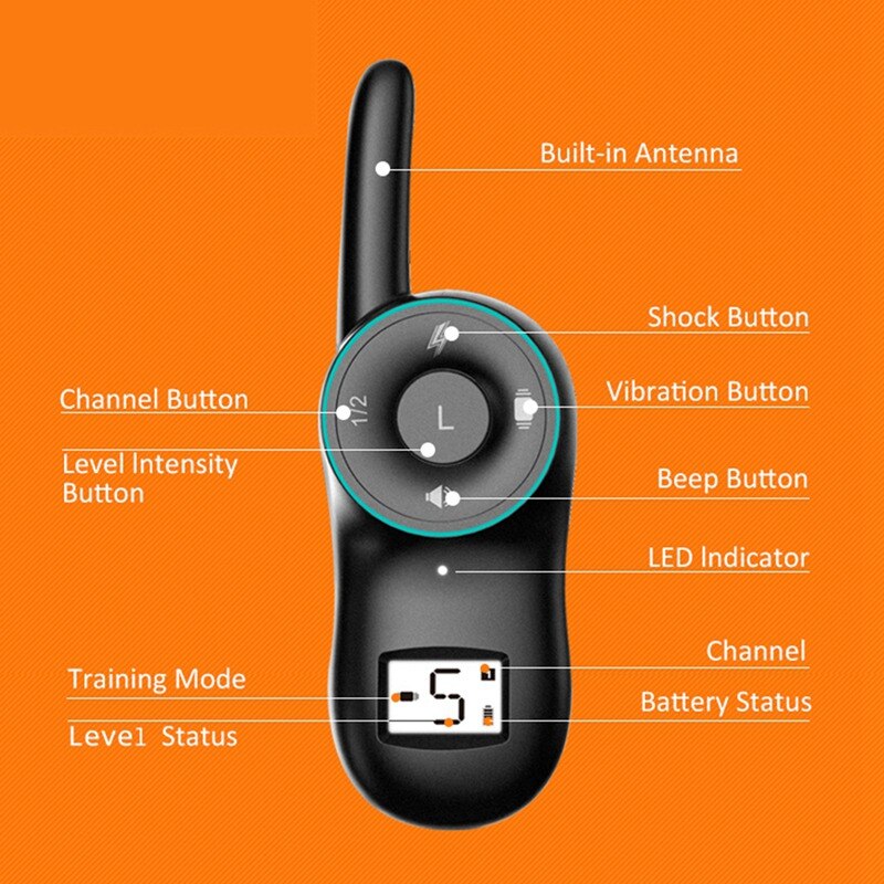 Rechargeable Waterproof Ultrasonic Anti Bark Training  Collar